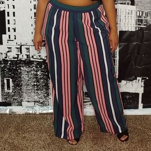 ELOQUII Striped wide leg pants